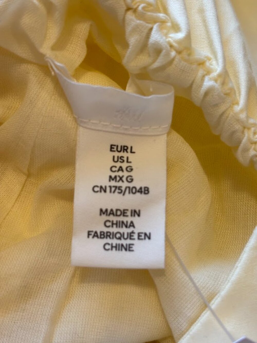 NWT H&M Coctail Light Yellow Color Dress - Size Large - Picture 12 of 16